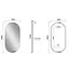 Spiegel mit LED oval 50 x 100 cm