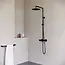 Aufputz-Regenbrause 30 cm Kopfbrause thermostatisch mattschwarz