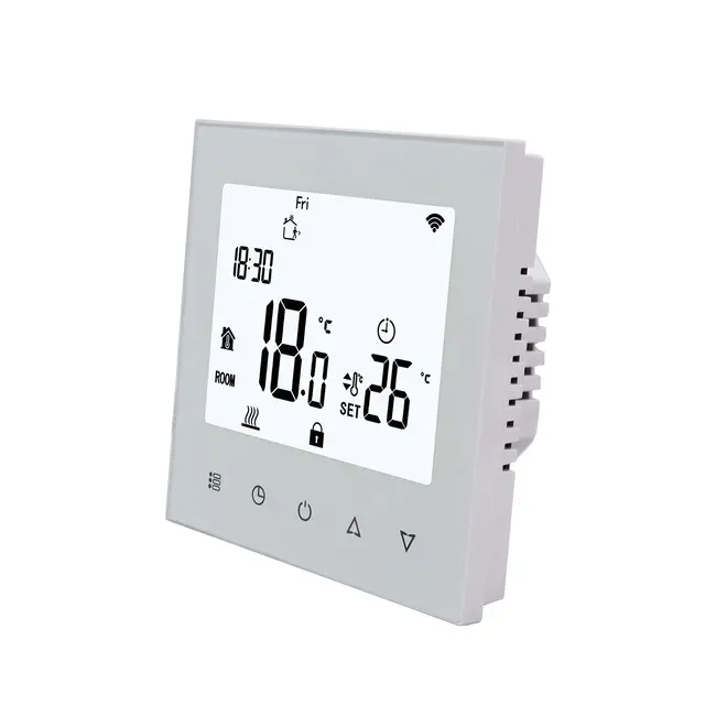 Touch-PRF 78 programmierbares Thermostat in Weiß oder Schwarz