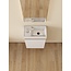 Nurion Waschbeckenmöbel Lotte - glänzend weißes Waschbecken und weißer Holzschrank - 41 x 22,5 x 65 cm