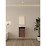 Nurion Toilettenmöbel Emma - matt schwarzes Waschbecken und Walnuss-Schrank - 41 x 22,5 x 65 cm