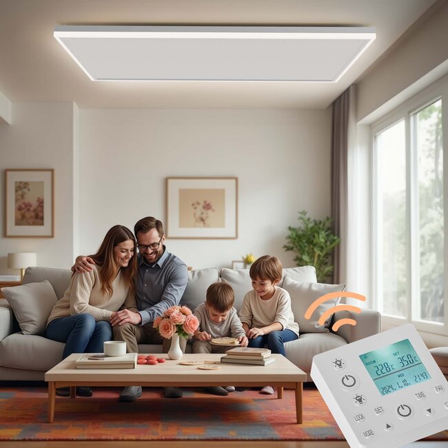 Byecold-HL Serie Wifi-Infrarot-Panel mit LED-Beleuchtung 63 x 65 cm 400Watt