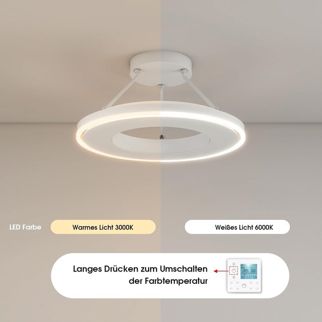 QH-GlowRing Serie WLAN-Infrarotpaneel mit LED-Beleuchtung 60 cm 1000 Watt
