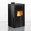 Pelletkamin - 13.1kW - für 80-100 m2 - 5 Stufen - Timer - CR04 Schwarz