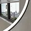 Smart spiegel rond 80cm zwart frame met led verlichting, anti-condens en wifi
