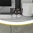 Smart-Spiegel rund 80 cm goldener Rahmen mit LED-Beleuchtung, Anti-Beschlag und WLAN