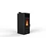 Pelletkamin - 9,6 kW 80 -90 m² - 5 Stufen - Timer - KM1009A - Schwarz