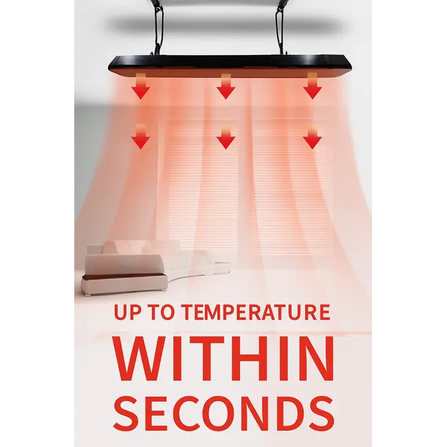 Infrarot-Terrassenstrahler Calore schwarz Strahler einstellbar 1600 - 3200Watt