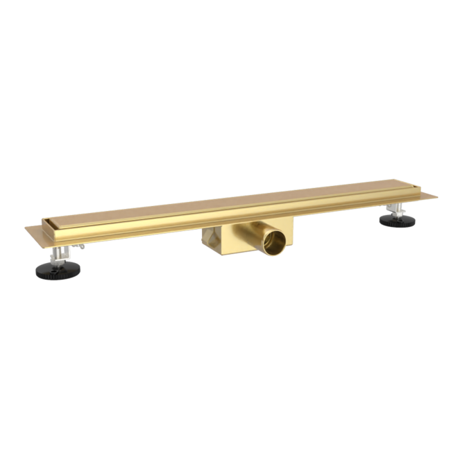 SolarDrain Duschrinne komplett mit festem Flansch und geschlossenem Rost