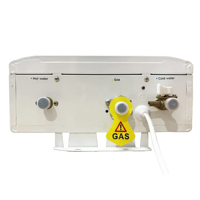 EcoTherm Elektronischer Durchlauferhitzer 230V Digital 13L Low NOx Propan – Geschlossener Raum