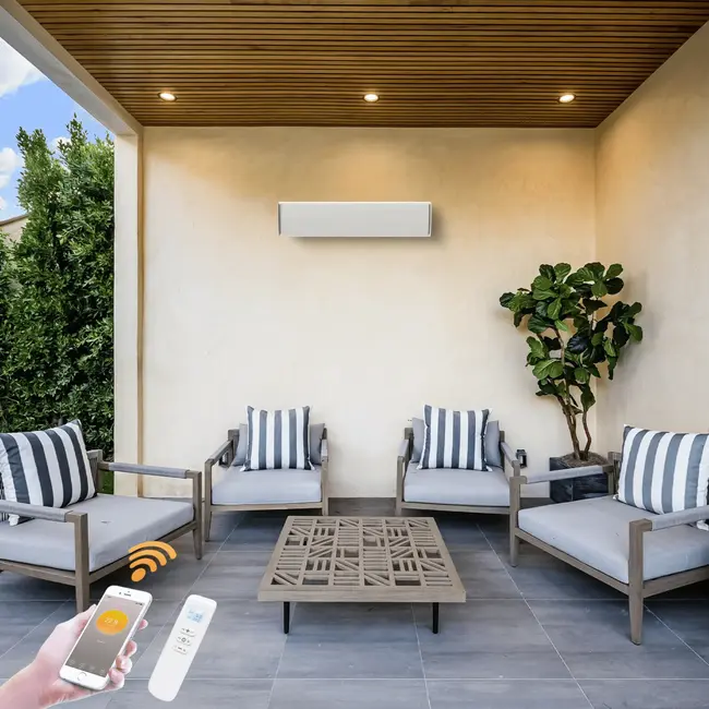 Infrarot Terrassenheizer Whitewarm Wifi 1800 - 2400Watt