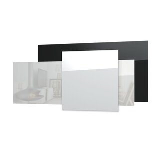 Zweite Chance - Ecosun GS-Serie Infrarotpaneele weiß oder schwarz, Wand- oder Deckenmontage - Abmessungen: 120 x 80 cm, 850 Watt, Ausführung: schwarzes Glas, Handtuchhalter: nur mit Seitenabdeckstangen