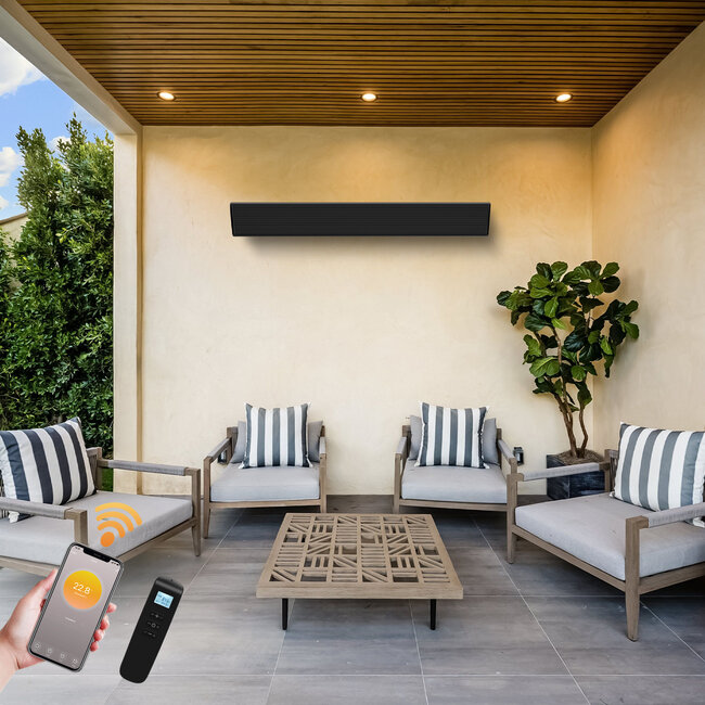 Infrarot-Terrassenheizstrahler Fireside Friend mit WLAN und Thermostat