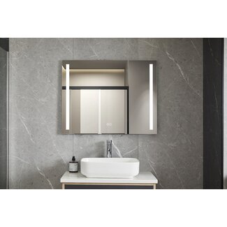 Zweite Chance - Spiegel 60 x 100 cm rahmenlos, eingebaute LED-Beleuchtung und Anti-Beschlag - Default