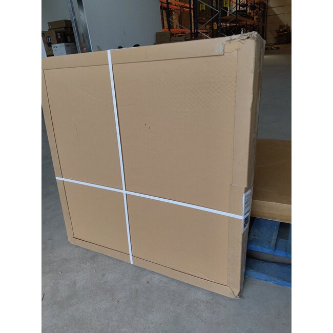Zweite Chance - Runder Spiegel 80 cm mit schwarzem Rahmen, LED-Beleuchtung und Antibeschlag - Standard