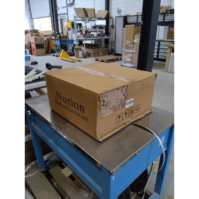 Zweite Chance - Nurion Spülbecken Black Metal 39,5 x 34,5– Spülbecken Küche - Spülen Küche – Waschbecken Küche - ohne Hahnloch Edelstahl - Standard