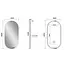 Ovaler Spiegel mit LED 50 x 100 cm