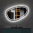 Zweite Chance - asymmetrischer Einbauspiegel mit LED-Beleuchtung und Anti-Beschlag, 90 cm breit und 60 cm hoch - Standard