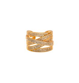 Dansk Dansk Shimmer Cubic Ring Gold Plating 1A1014