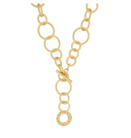 Dansk Dansk 9C6543 Amber Open T-Bar Necklace Gold