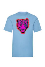Pinned By K Pinned By K T-Shirt Neon Tiger Light Blue