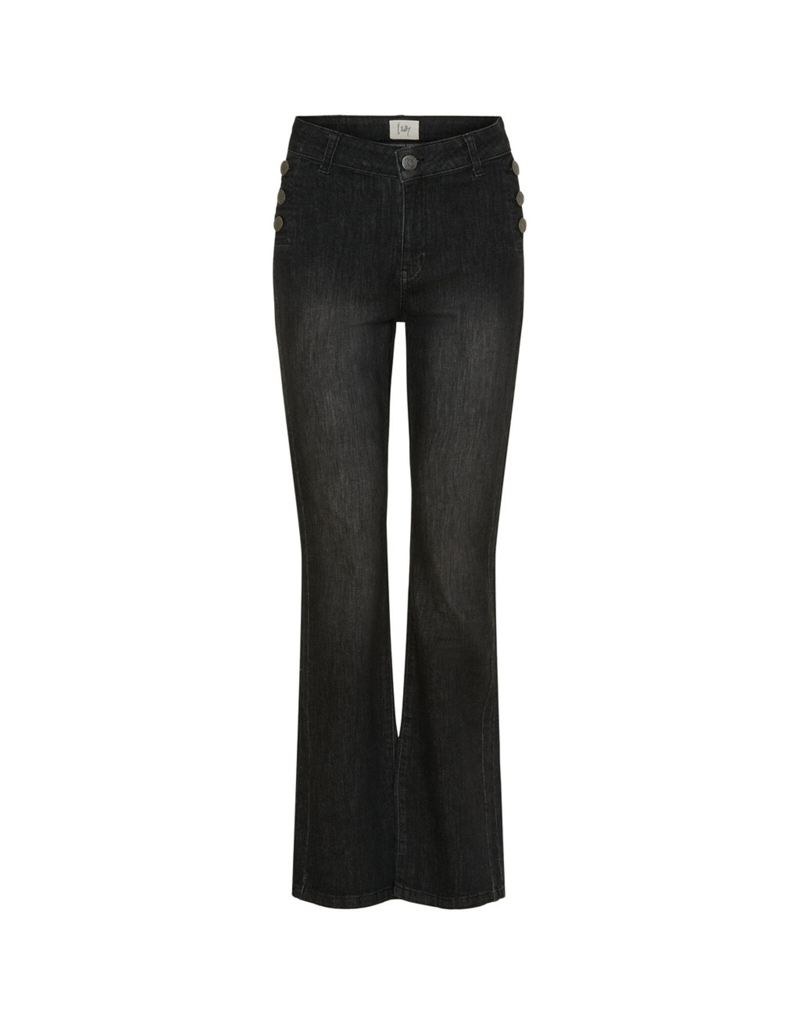 isay I Say Como Flair Button Jeans Washed Black