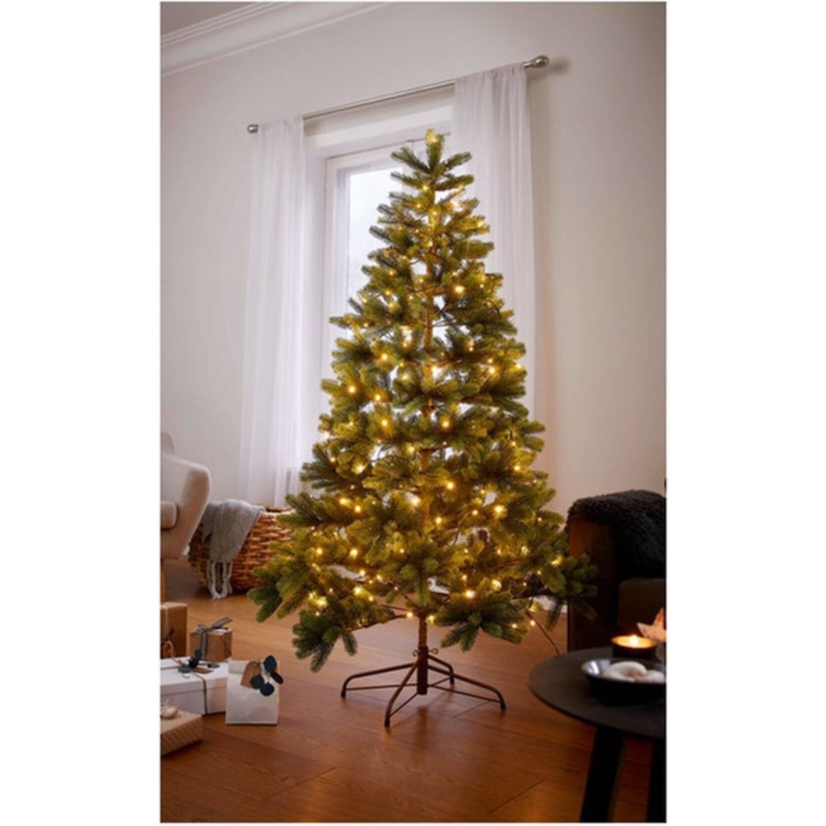 AG Kerstboom 180 cm - 930 flexibel te vormen takken - zeer dicht takkenstelsel - volle kerstboom