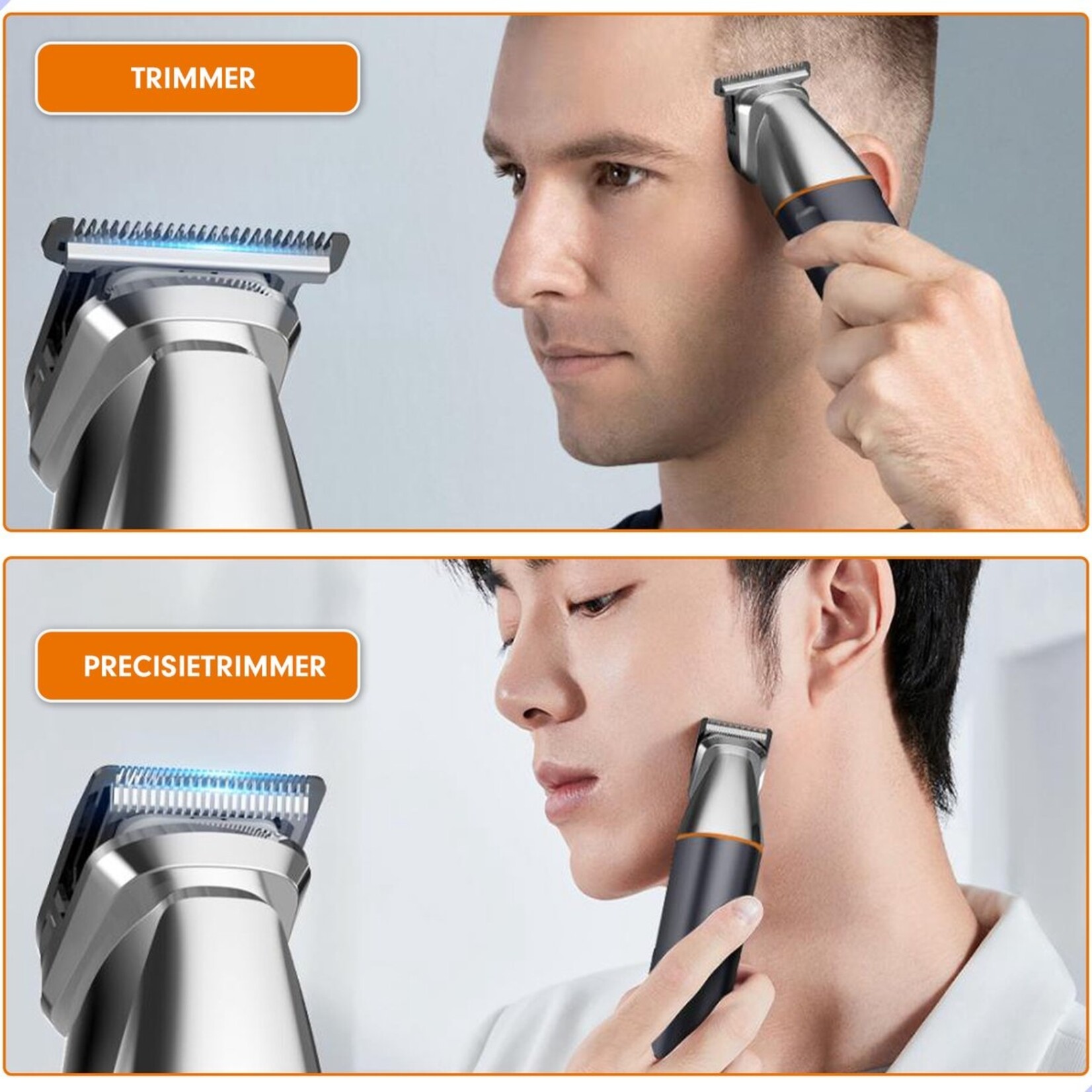 AG AG250 All In One Scheerset - Bodygroomer mannen - Nat en droog - Waterproof- Trimmer - Scheerapparaat - Scheren - Draadloos - Tondeuse - Hair, Body & Face- Baardtrimmer