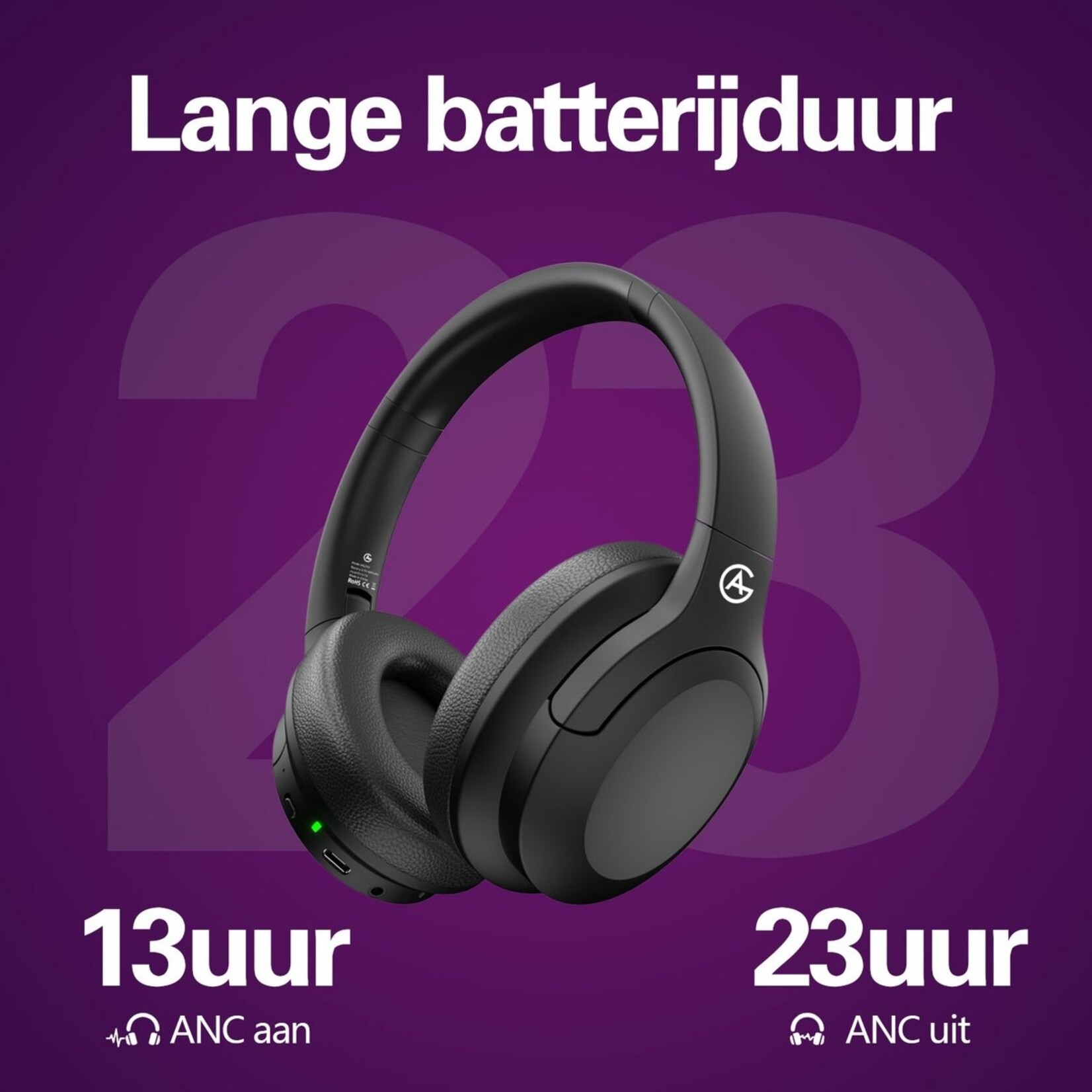 AG AG270 Koptelefoon - Bluetooth - Draadloos - Volwassenen & Kinderen - Met microfoon - 23 uur batterij -Draad - Headphone -