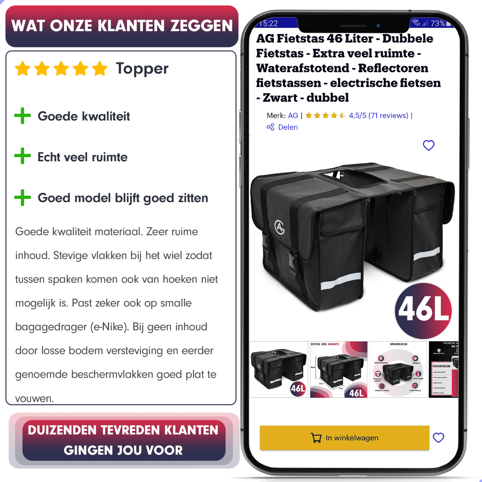 AG Store AG Fietstas 46 Liter