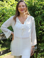 Kahuna Witte Chiffon Tuniek