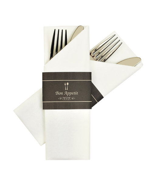 Napkin Sleeves Bon Appetit Zwart  bestellen