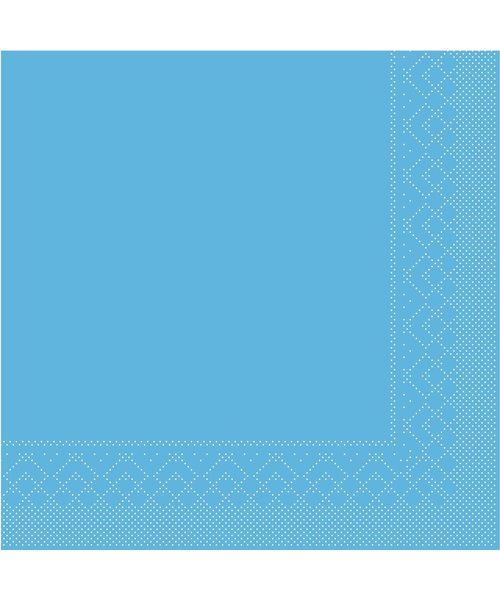 Servet Tissue 3 laags 24x24cm 1/4 vouw Uni Aqua bestellen