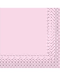 Servet Tissue 3 laags 24x24cm 1/4 vouw Uni Roze  bestellen