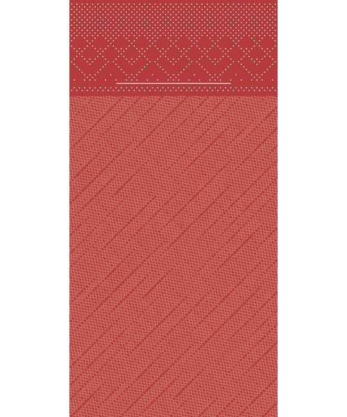 Pocket napkin Tissue Deluxe Rood 40x40cm 4 Lgs  1/8 vouw bestellen