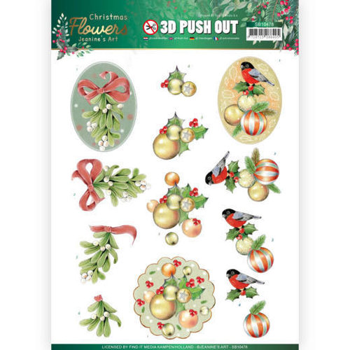 Jeanines Art SB10478 - Uitdrukvel - Jeanines Art  Christmas Flowers - Mistle Toe