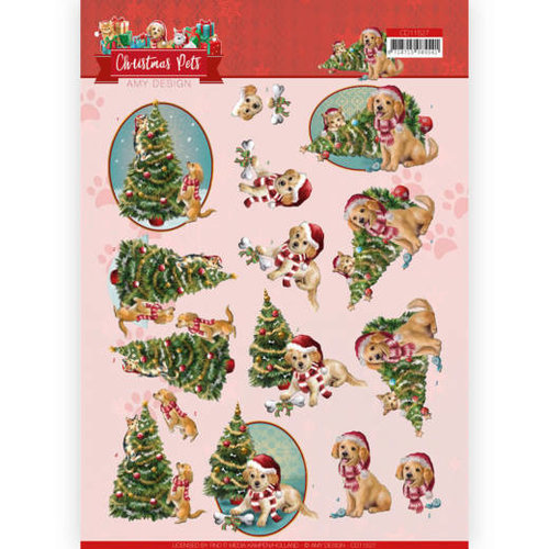 Amy Design CD11527 - 10 stuks knipvellen - Amy Design - Christmas Pets - Christmas Tree