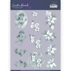 CD11521 - 10 stuks knipvellen - Jeanines Art- Sensitive Moments - Grey Lily