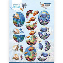 CD11498 - 10 stuks knipvellen - Amy Design - Underwater World - Saltwater Fish