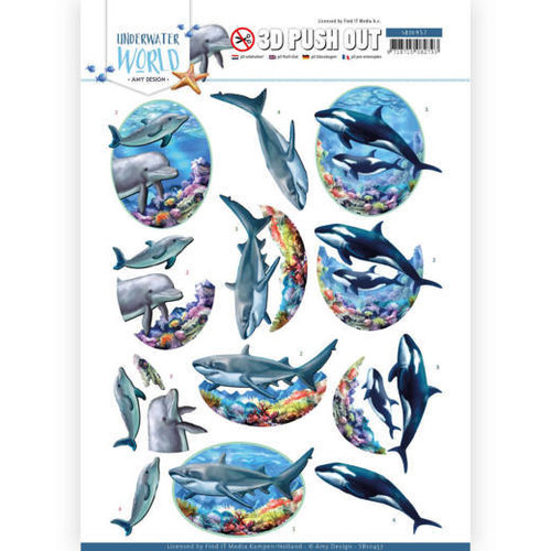 Amy Design SB10457 - Uitdrukvel - Amy Design - Underwater World - Big Ocean Animals