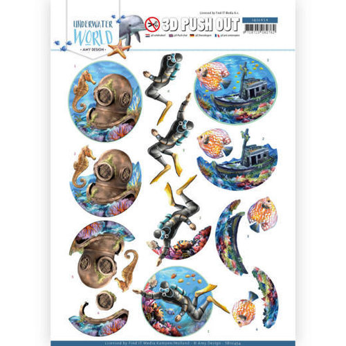 Amy Design SB10454 - Uitdrukvel - Amy Design - Underwater World - Deepsea Diving