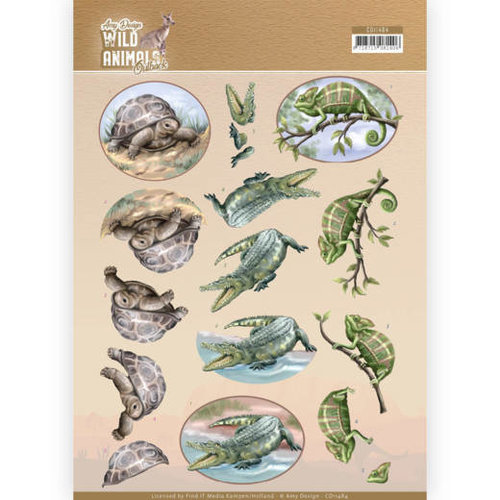 Amy Design CD11484 - 10 stuks knipvellen - Amy Design - Wild Animals Outback - Reptiles