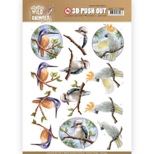 Amy Design SB10445 - 3D Uitdrukvel - Amy Design - Wild Animals Outback - Parrot