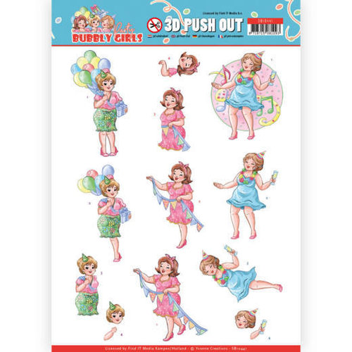 Yvonne Creations SB10441 - 3D Uitdrukvel - Yvonne Creations - Bubbly Girls - Party - Party Time