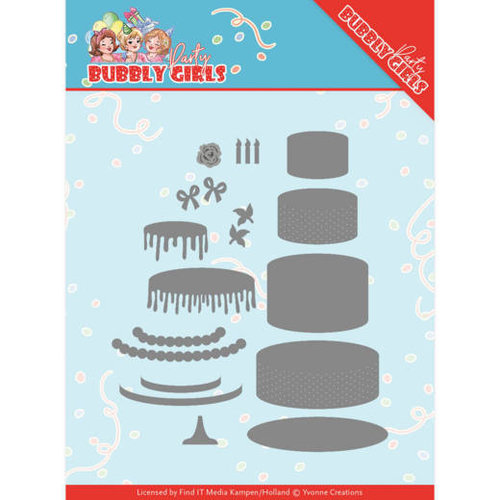 Yvonne Creations YCD10202 - Mal - Yvonne Creations - Bubbly Girls Party - Birthday Cake