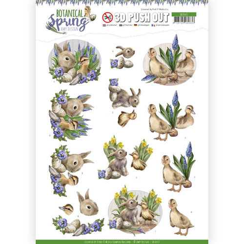 Amy Design SB10437 - 3D Uitdrukvel - Amy Design - Botanical Spring - Best Friends