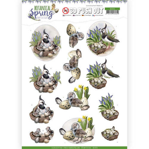 Amy Design SB10436 - 3D Uitdrukvel - Amy Design - Botanical Spring - Lapwing