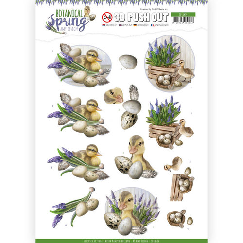 Amy Design SB10434 - 3D Uitdrukvel - Amy Design - Botanical Spring - Happy Ducks