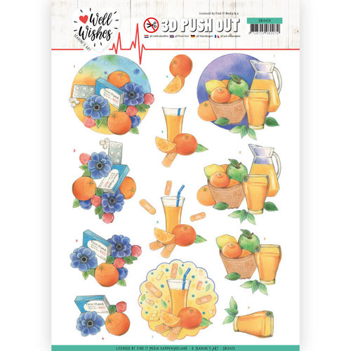 Jeanines Art SB10429 - 3D Uitdrukvel - Jeanines Art- Well Wishes - Pills and Vitamins