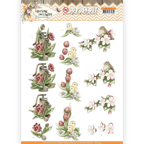 Precious Marieke SB10424 - Uitdrukvel - Precious Marieke - Spring Delight - Red Flowers